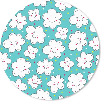 Produktbild von MuchoWow® Mauspad Mousepad Muster - Wolke - Himmel - Jungen - Kinder 50x50 cm - Mousepads - Maus Mat - Pad - Mausunterlage - Vinyl