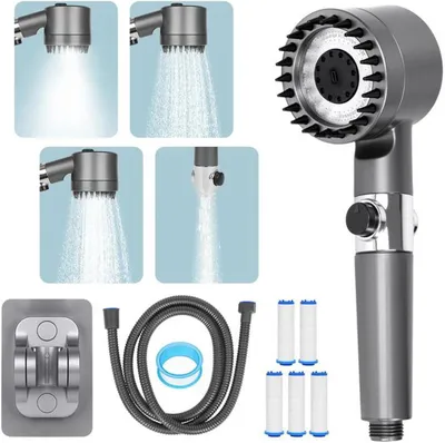 Immagine prodotto di Doccetta Azomor con filtro e quattro getti regolabili per una doccia efficiente