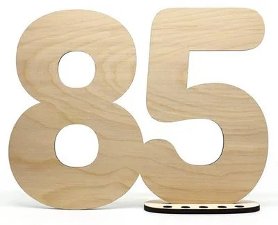 Produktbild von Gästebuch, Holzdeko – Zahl 85 – Geburtstagsgeschenk – Jubiläumsdeko – Hochzeit – Kreative Dekoration
