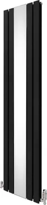 Obrázek produktu pro Radiátor se zrcadlem a chromovanými termostatickými ventily - 1800 mm x 425 mm - černý