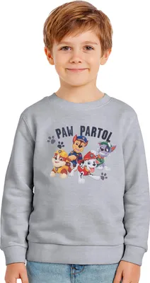 Produktbild von Paw Patrol Sweatshirt für Jungen - Kinder Pullover Oberteil Langarm Grau 98-104