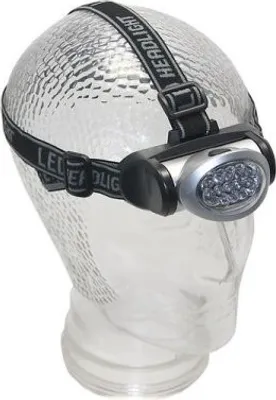 Produktbild von HQ TORCH-L-781, Stirnband-Taschenlampe, Schwarz, Silber, Kunststoff, LED, 10 Lampen, 1.5 V