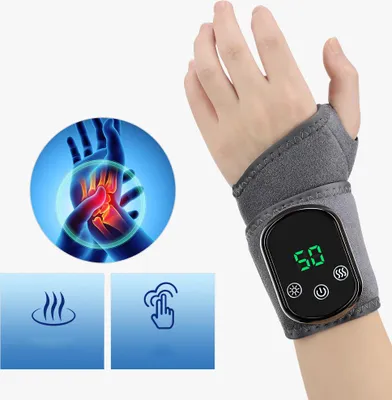 Produktbild von USB Heizband Handgelenk & Knöchel, Massagegerät mit 5 Wärmestufen & 3 Vibrationsmodi, Wärmetherapie Bandage, 1800mAh wiederaufladbar Akku