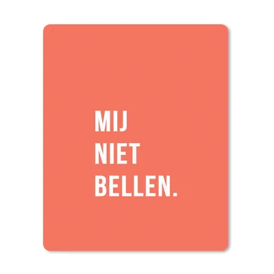 Produktbild von MuchoWow® Mauspad Mousepad Zitate - Sprichwörter - Ruf mich nicht an. - Orange - Weiß 30x40 cm - Mousepads - Maus Mat - Pad - Mausunterlage - Mausmatten
