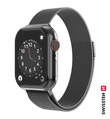 Image de Swissten - Bracelet en maille pour Apple Watch 38-41 mm (noir)