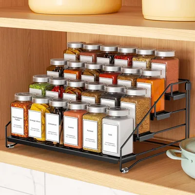 Produktbild von Verstellbares Kräuterregal Mit 4 Ebenen - Platzsparender Kräuterorganizer Für Die Küche
