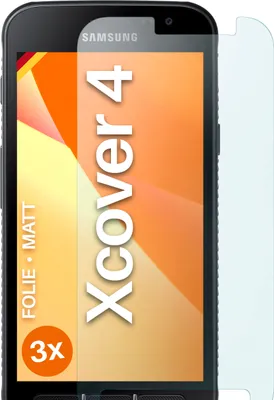 Produktbild von moex® 3x Schutzfolie kompatibel mit Samsung Galaxy Xcover 4 - Displayschutzfolie Anti Reflex Folie, Matt