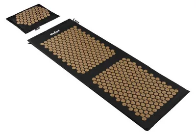 Obrázok produktu pre Rebel RBA-6013-GL Akupresúrna masážna podložka EKO + vankúš 130 x 50 cm, čierna a zlatá