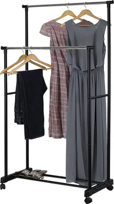 Produktbild von WYCTIN Kleiderständer Garderobenständer Wäscheständer Kleiderstange Rollgarderobe einstellbar