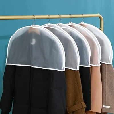 10er Pack Schulterabdeckungen Kleider Staubschutz Hänger Abdeckungen für Kleidung Plastiktaschen für Schranklagerung Anzug
