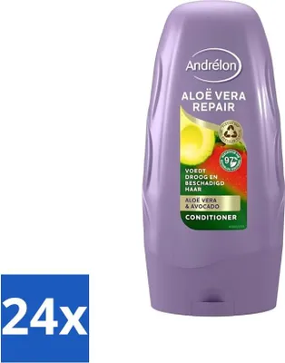 Productafbeelding van Andrélon Conditioner Aloë Vera Repair, 250 ml - Voordeelverpakking - 24 stuks