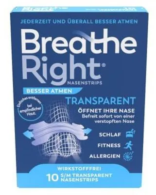 Immagine prodotto di Breathe Right cerotti nasali trasparenti Breathe Better, 10 cerotti