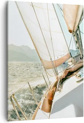 Produktbild von Bild auf Leinwand - Leinwandbild - Einteilig - Yacht Segeln So - 50x70cm - Wand Bild - Wanddeko - Wandbilder - Leinwanddruck - Kunstdruck - Wanddekoration - Leinwand bilder - Wandbild - PA50x70-4847