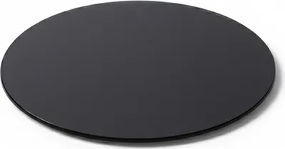 Produktbild von HOOZ Glasplatte – Tischplatte aus ESG-Sicherheitsglas 6 mm mit Facettenschliff, für Couchtisch, Glastisch, Rund Ø50 cm, Schwarz