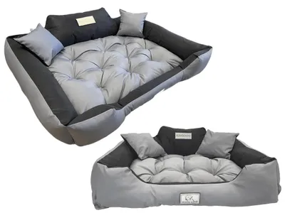 Produktbild von Hundebett KINGDOG 145x115 cm personalisierbar wasserdicht dunkelgrau