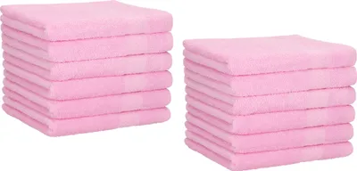 Produktbild von Betz 12 Stück Gästetücher 30x50 cm PALERMO 100% Baumwolle  Farbe: rose