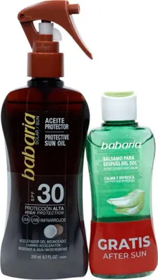Productafbeelding van Babaria Coco Beschermende Zonnebrandcrème SPF30, 200 ml + After Sun Conditioner, 1 stuk