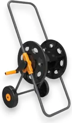 Image de Chariot en métal pour enrouleur de tuyau d'arrosage, pour l'extérieur, avec roues