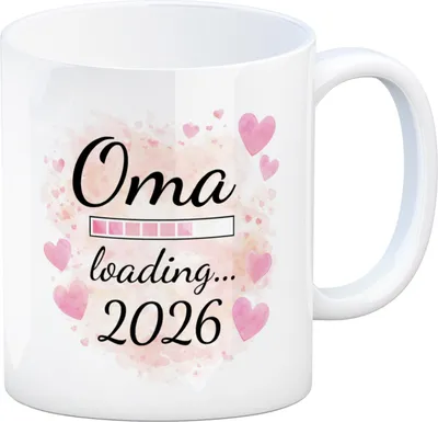 Produktbild von Rosa Herzen Kaffeebecher Oma Loading... 2026