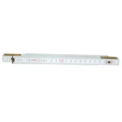 Imagen del producto de Metro Metrie Zollstock de 1 metro, modelo "Perfekt 5", color blanco, con articulaciones de acero