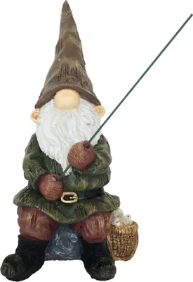 Produktbild von Esschert Design Gartenzwerg mit Angelrute 12,3×16,6×25,6 cm