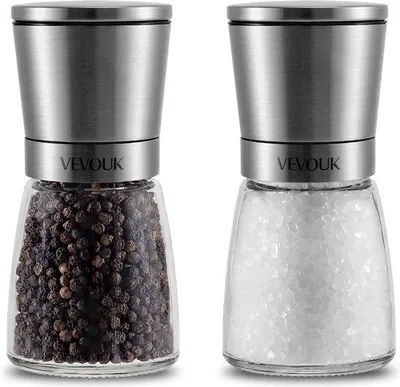 Produktbild von Keramische Grinder Set - Premium - Verstelbare Grofheid - 2 Stück - Glas Gehäuse