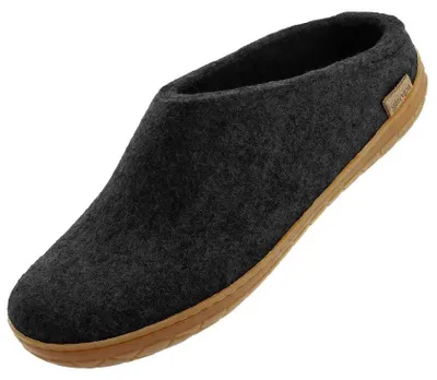 Produktbild von Glerups Pantoffel Modell B mit Kautschuksohle – Der Allrounder für Outdoor & Indoor: charcoal / 44 Farbe: charcoal Größe: 44