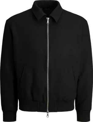 Produktbild von Jack & Jones 12283318_2161_M, Bomber, Uni, Erwachsener, Reißverschluss, Polyester, Schwarz