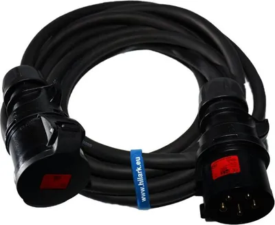 Obrázok produktu pre CEE predlžovací kábel pre silný prúd, gumový, H07RN-F, 5x6 mm², IP44, 32 A, 30 m