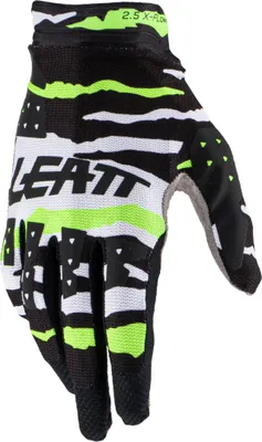 Produktbild von Leatt 2.5 X-Flow Tiger Motocross Handschuhe, schwarz/weiß/neon-gelb, XL