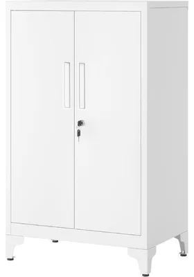 Zdjęcie produktu dla Szafka biurowa dwudrzwiowa OMC012W01, wymiary: 90 x 60 x 40 cm, kolor biały