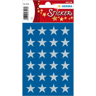 Immagine prodotto di Stelle adesive a 5 punte, argento ø 15 mm