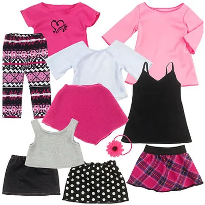 Obrázok produktu pre Sophia's 11 Pcs Spring Dolls Clothes Set, 18" Doll Dress Outfit & Accessories