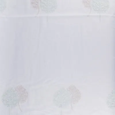 Produktbild von Gardinenstoff Gardinenstores Stickerei Voile Blätter Bäumchen raumho