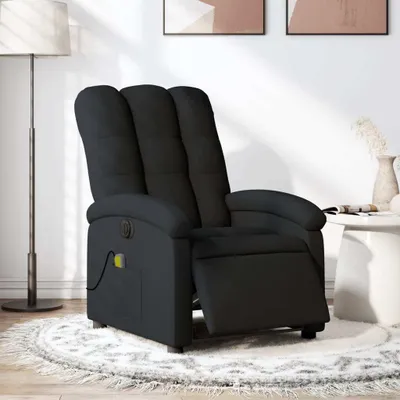 Produktbild von Massagesessel Fernsehsesel Elektrisch Schwarz Stoff 3204082