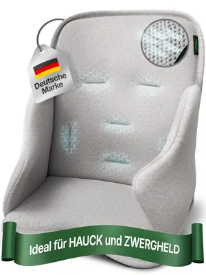 Produktbild von ZWERGHELD® GripSeat Sitzverkleinerer für Babys ab 6 Monaten, kompatibel mit Hauck Alpha+, Beta+, ZS3, ZS4, mit stabilisierten Seiten (light-grey)