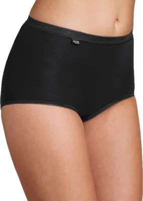 Obrázok produktu pre Dámske nohavičky Sloggi - Maxi, Basic+ 4-pack, jednofarebné čierne L