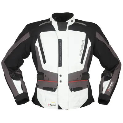 Productafbeelding van Modeka Viper LT motorfietstextiljas, lichtgrijs/donkergrijs/zwart, maat M