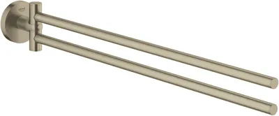 Produktbild von Grohe Essentials Handtuchhalter 2-Lids Nickel Gebürstet