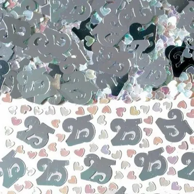Produktbild von Amscan - Metallic - Konfetti "25" SG16895 (14g) (Silber)