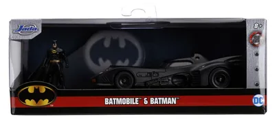 Productafbeelding van DC Comics Batmobile uit 1989, metalen modelauto en Batman-figuurset