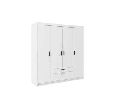 Produktbild von Drehtür Kleiderschrank Elena 4-türig weiß