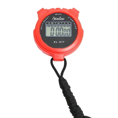 Produktbild von Digitale Stoppuhr Wasserdicht Kompakte Größe Einfache Bedienung Keine Uhr Kein Datum Leise Stoppuhr Timer Chronograph Geräte-Rot