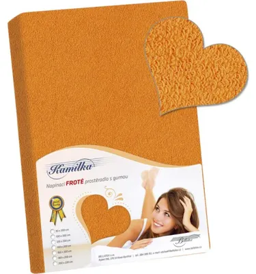 Obrázek produktu pro Prostěradlo froté - Oranžová - 120x200