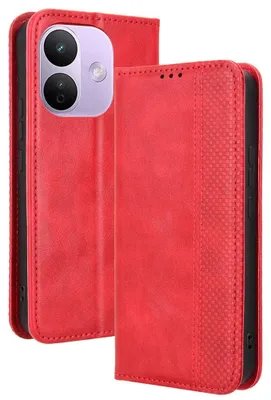 Produktbild von Xiaomi Redmi Note 17 Pro Hülle - Coverup Vintage Style Klapphülle - Rot