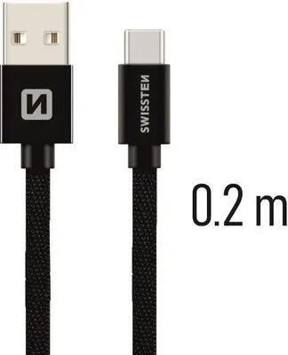 Immagine prodotto di Swissten 71521101 Cavo USB 0,2 m USB A USB C Nero