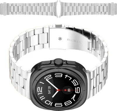 Produktbild von Bizon Strap Uhr Aura Samsung Galaxy Uhr Ultra 47 mm silber