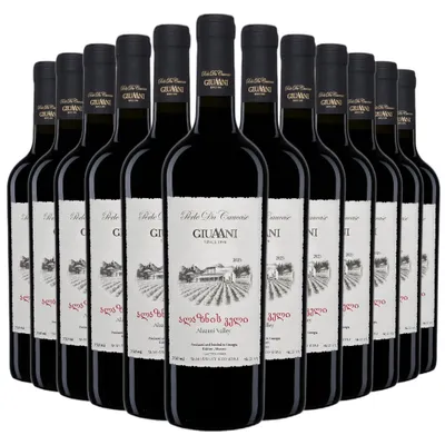 Produktbild von Giuaani Alazani Valley Rot Georgischer Rotwein Lieblich (12 x 0,70L)