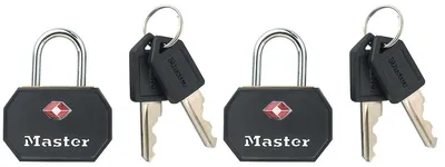Obrázek produktu pro Set 2 ks visacích zámků Master Lock TSA 4681EURTBLK - černý