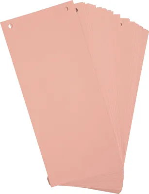 Produktbild von Exacompta 12x Pack 100 Trennstreifen 2-fach gelocht Karton 105x240mm Rosa 13335B